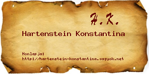Hartenstein Konstantina névjegykártya